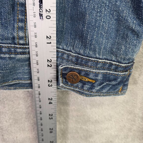 Womens Calvin Klein Jeans Blue Denim Jacket Button Front 100% Cotton Size M - Picture 5 of 6
